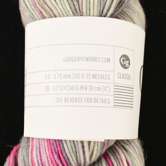 Gauge Dyeworks Merino Twist Fingering Yarn Superwash Wool Nylon Morning Color - Picture 4 of 4